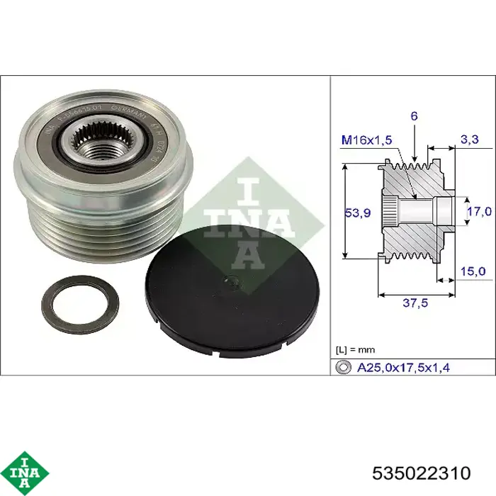 AMA0141 Magneti Marelli Обгонна муфта генератора