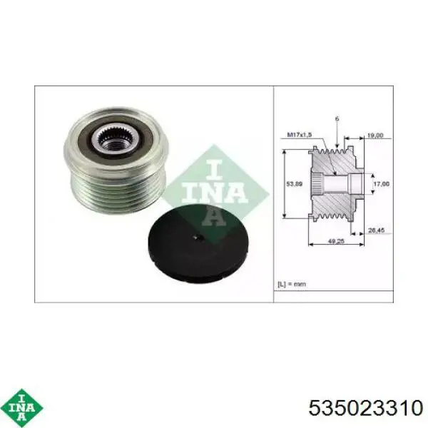 Інерційний шків INA 535023310 ціна, від 34.90 USD