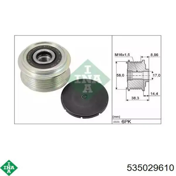 Купити 185004 Febi Шків генератора