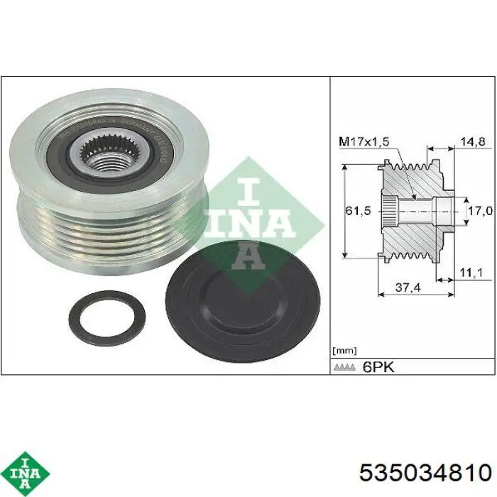 Інерційний шків INA 535034810 ціна, від 28.35 USD