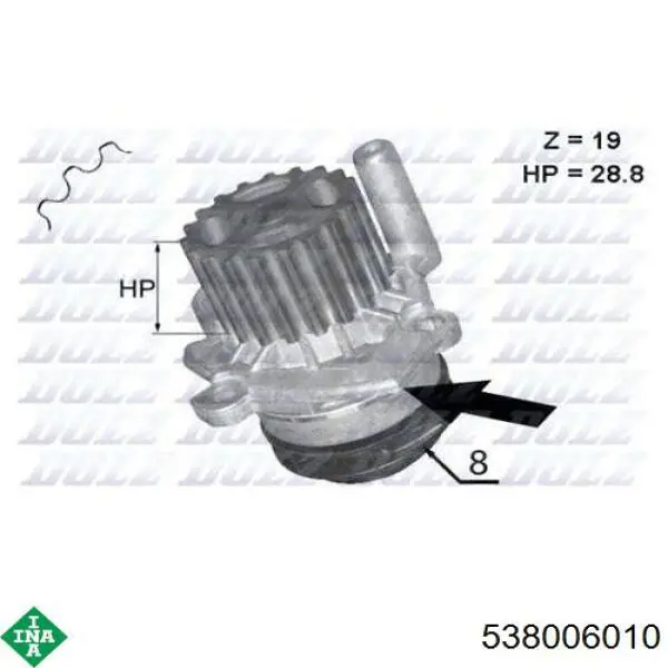 Помпа охолодження INA 538006010 ціна, від 42.15 USD