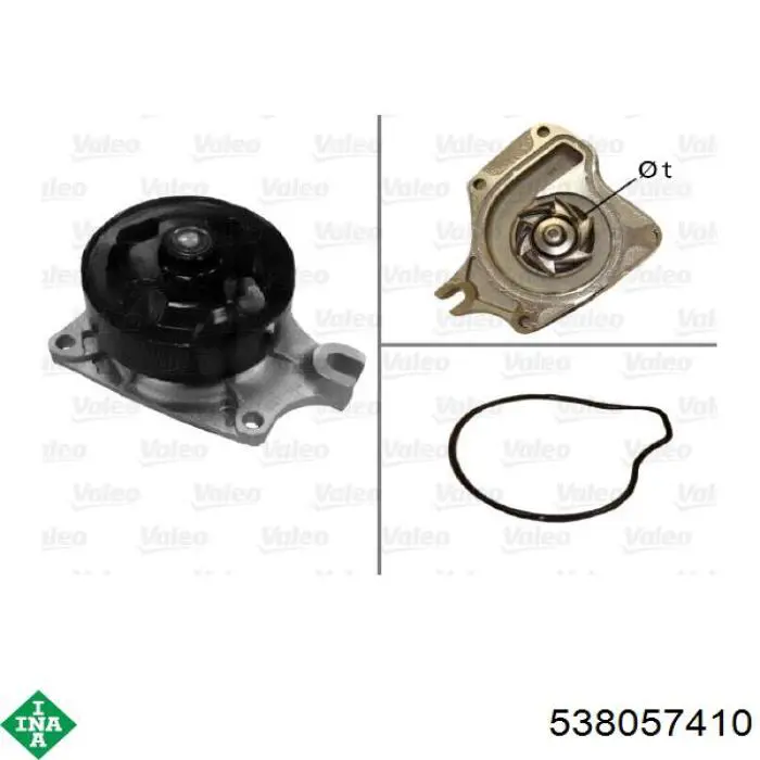 Помпа охолодження INA 538057410 ціна, від 51.94 USD