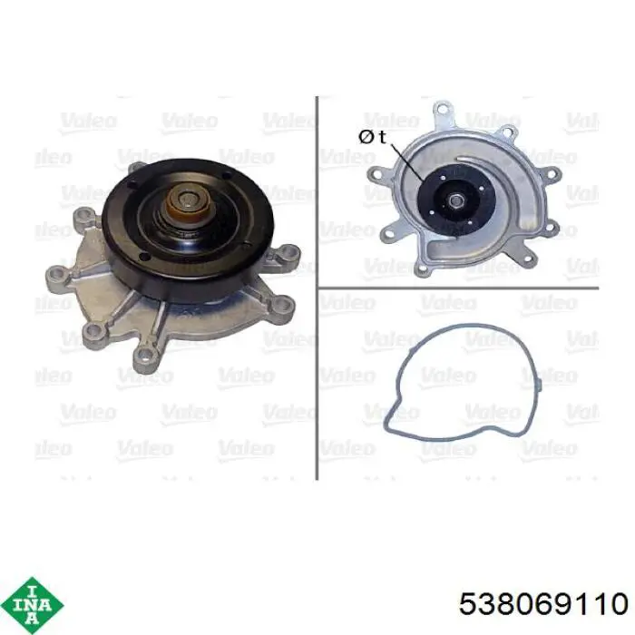 Помпа охолодження INA 538069110 ціна, від 65.24 USD