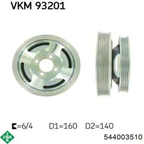 Шків колінвала 544003510 INA
