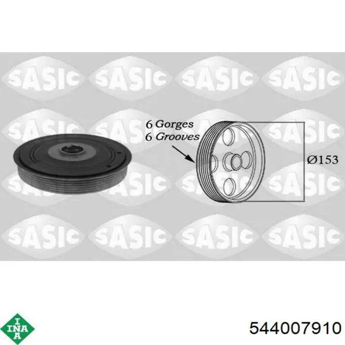Шків колінвала (демпфер ) INA 544007910 ціна, від 61.39 USD
