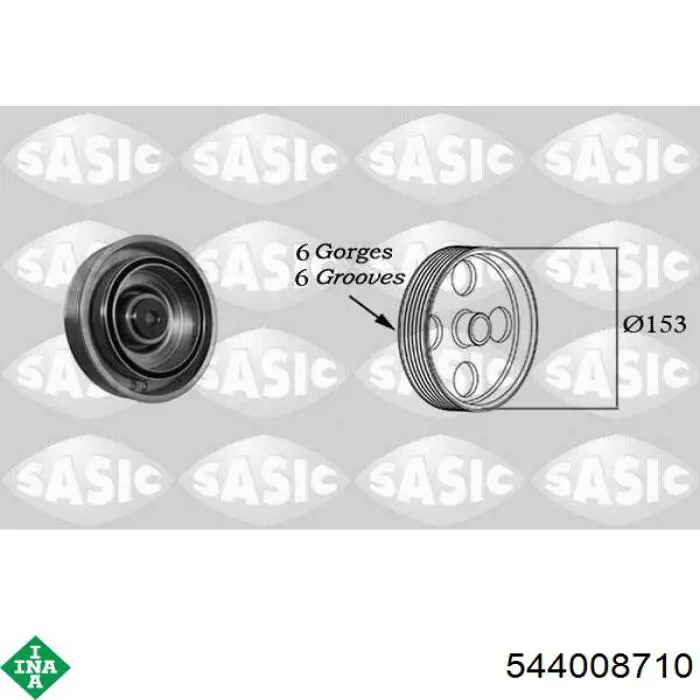 Шків колінвала (демпфер ) INA 544008710 ціна, від 48.72 USD
