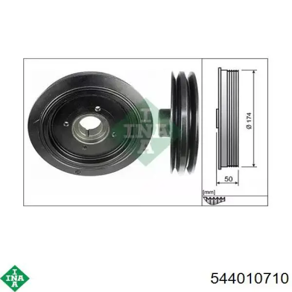 Шків колінвала (демпфер ) INA 544010710 ціна, від 73.89 USD