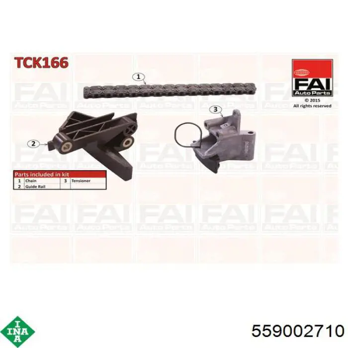 Ланцюг ГРМ, комплект, верхня INA 559002710 ціна, від 72.11 USD