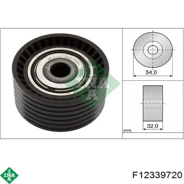 Ролик ременя ГРМ, паразитний F12339720 INA