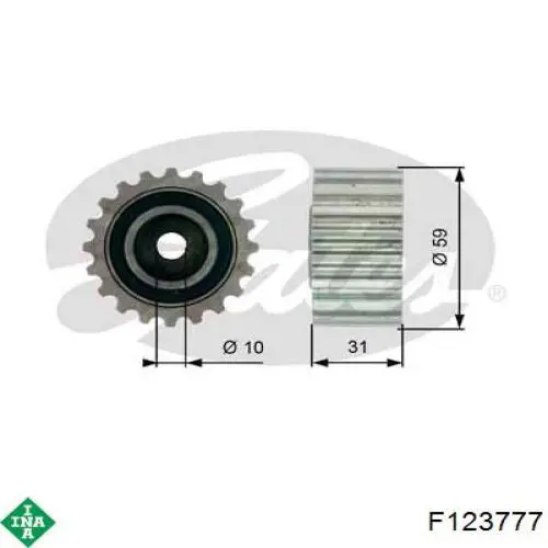 Ролик ременя ГРМ, паразитний INA F123777 ціна, від 21.74 USD
