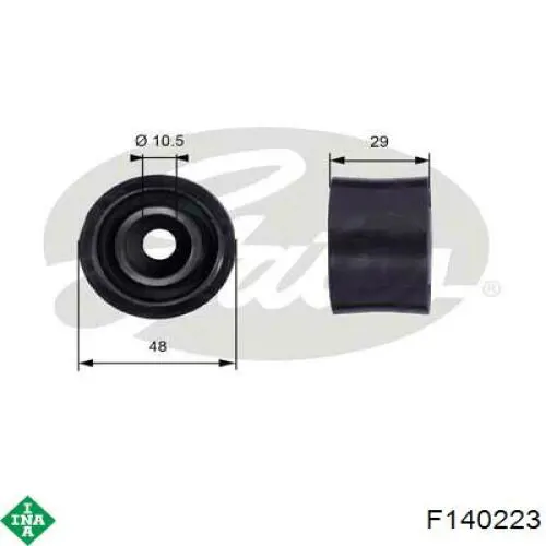 Ролик ременя ГРМ, паразитний F140223 INA