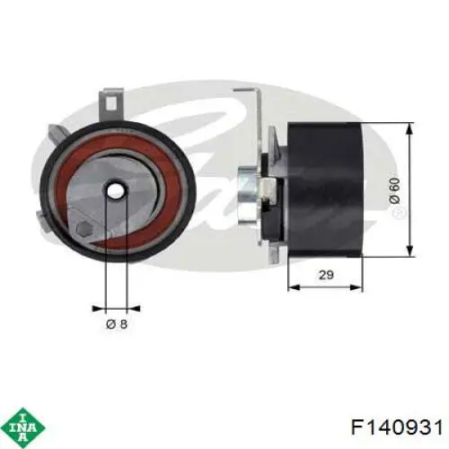 Ролик натягувача ременя ГРМ F140931 INA
