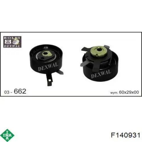 Ролик натяжителя ременя газорозподілу INA F140931 ціна, від 21.23 USD
