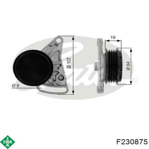 Натягувач приводного ременя INA F230875 ціна, від 13.27 USD