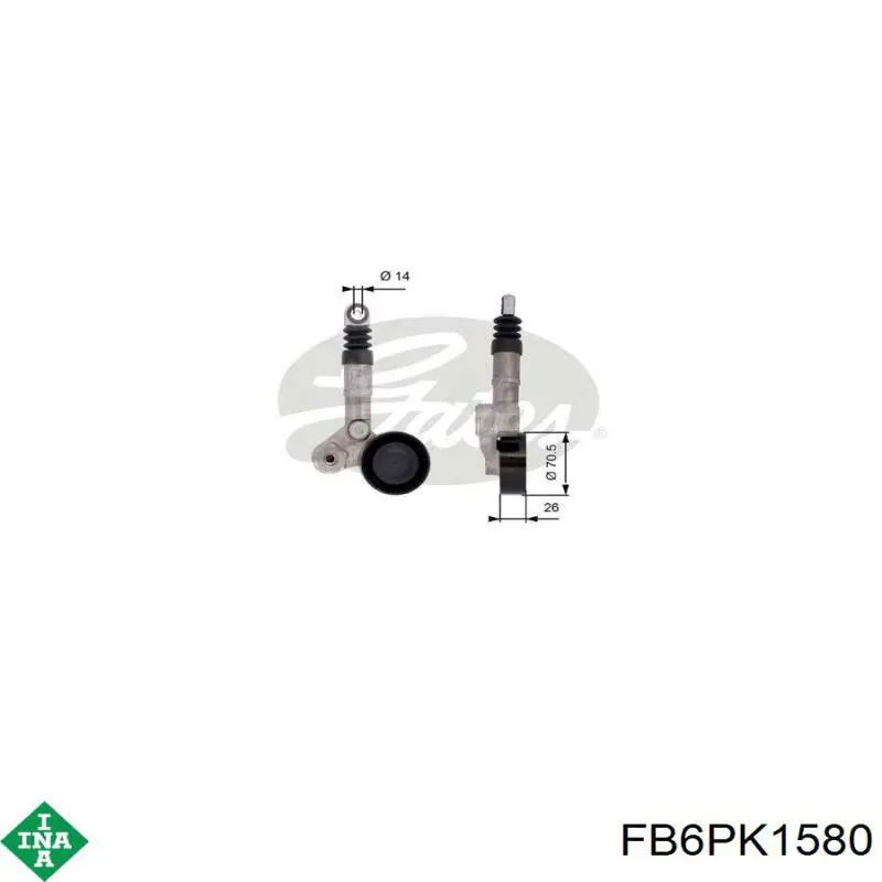 Ремінь генератора FB6PK1580 INA
