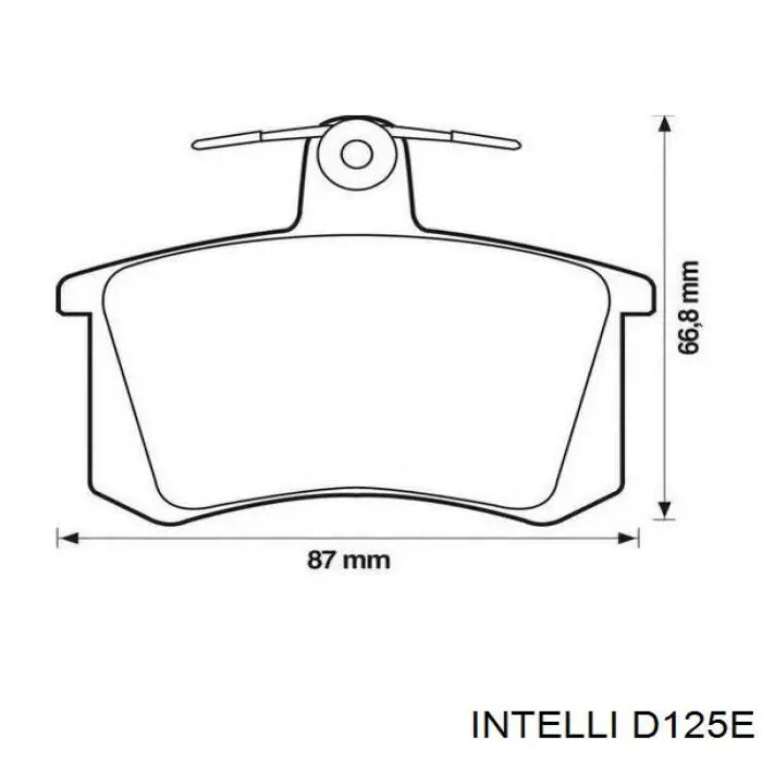 D125E Intelli Колодки гальмівні задні, дискові