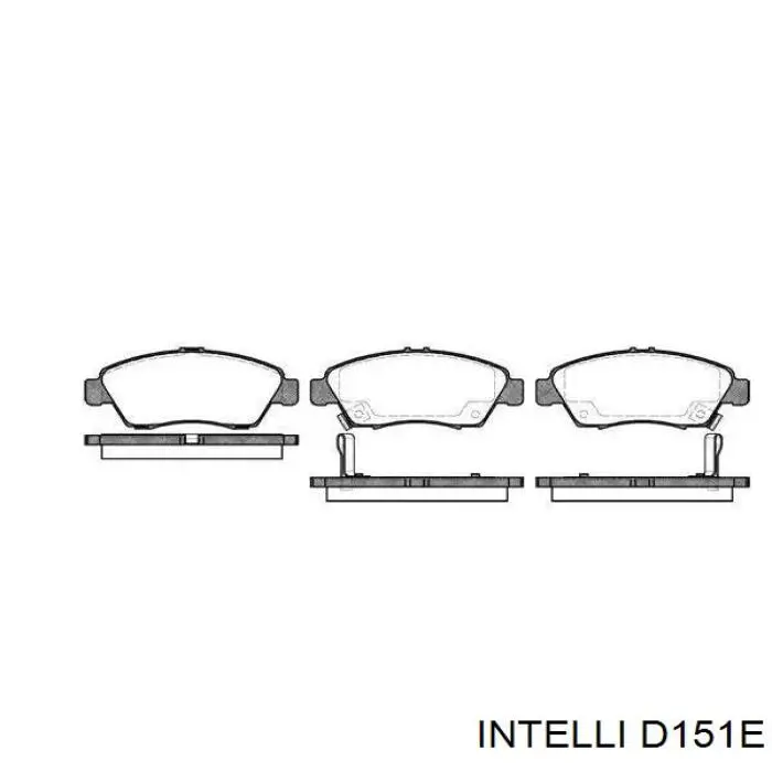 D151E Intelli колодки гальмівні передні, дискові
