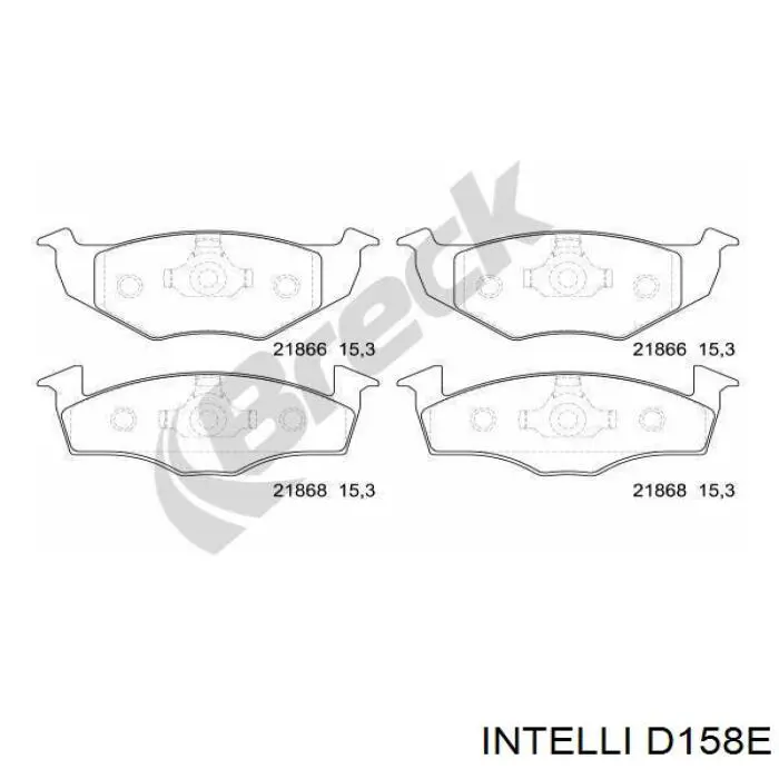 D158E Intelli Передні гальмівні колодки