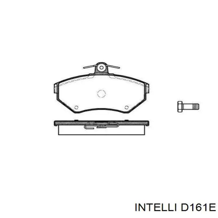 D161E Intelli колодки гальмівні передні, дискові
