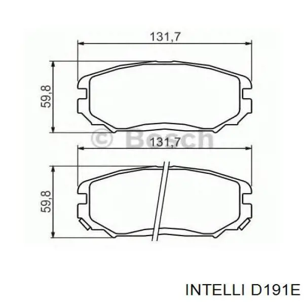 D191E Intelli Передні гальмівні колодки