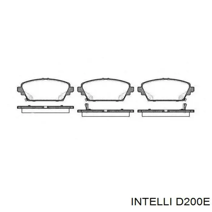 Колодки гальмівні передні, дискові D200E Intelli