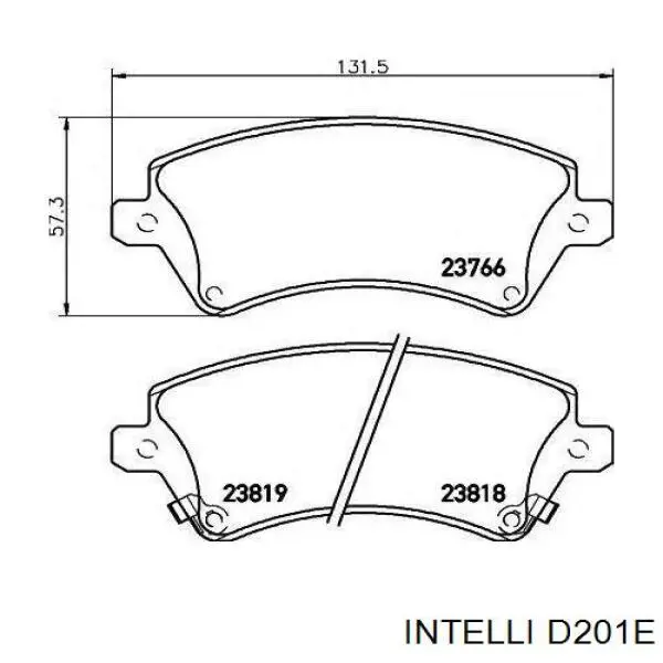 Гальмівні колодки Intelli D201E ціна, від 21.61 USD