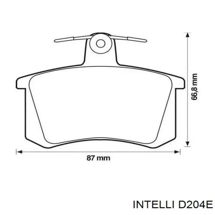 Гальмівні колодки Intelli D204E ціна, від 14.58 USD