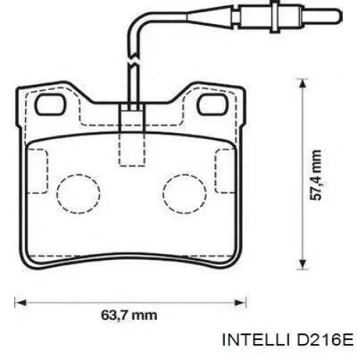 Передні тормозні колодки D216E Intelli