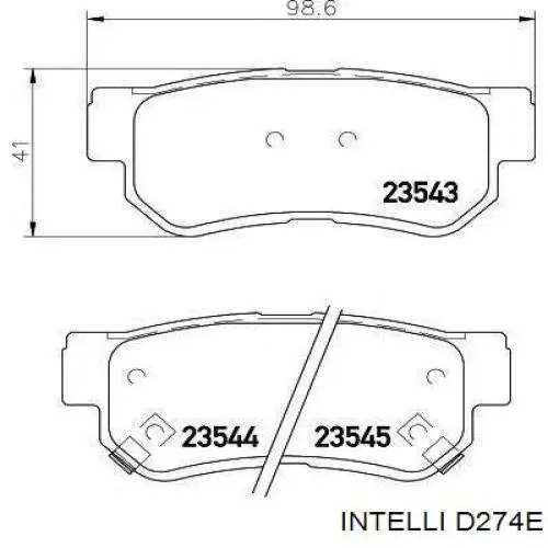 Купити D274E Intelli Задні колодки