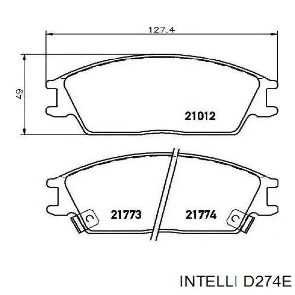 Задні гальмівні колодки D274E Intelli