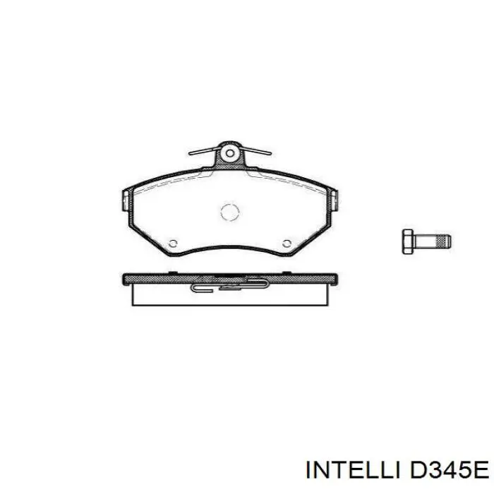 D345E Intelli Колодки гальмівні задні, дискові