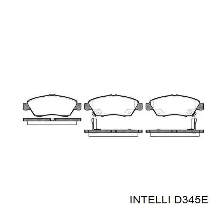 Задні гальмівні колодки Intelli D345E ціна, від 18.92 USD