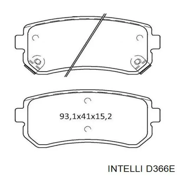 Купити D366E Intelli Колодки гальмівні передні, дискові