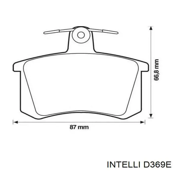 Задні гальмівні колодки Intelli D369E ціна, від 11.25 USD
