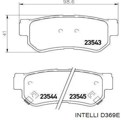 Купити D369E Intelli Задні колодки