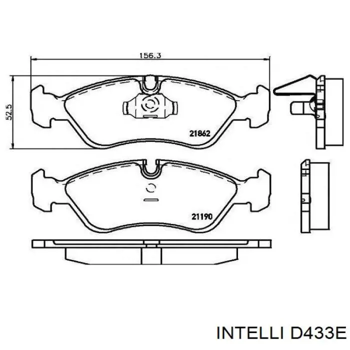 D433E Intelli Передні гальмівні колодки