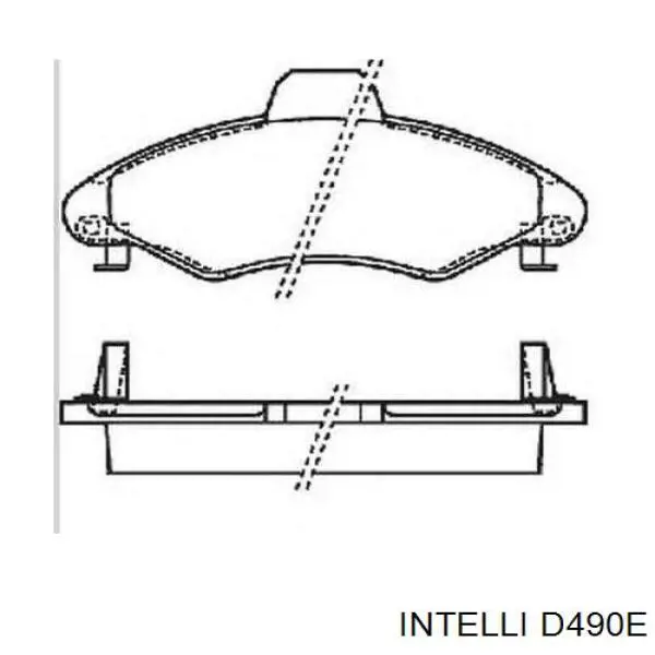 D490E Intelli Колодки гальмівні задні, дискові