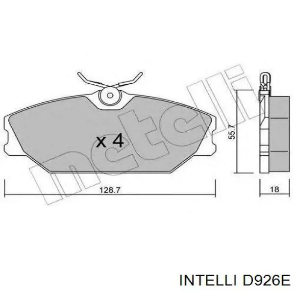 D926E Intelli Передні гальмівні колодки