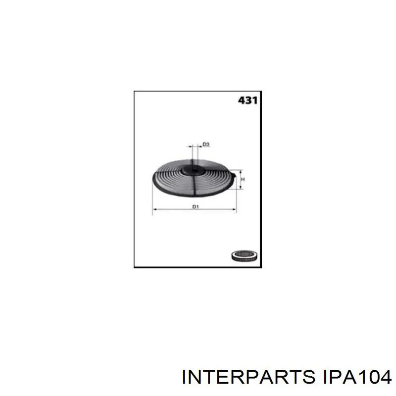 Елемент повітряного фільтра Interparts IPA104 ціна, від 5.21 USD