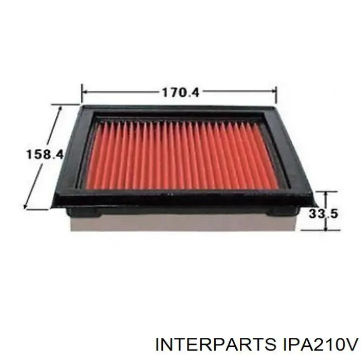 Повітряний фільтр IPA210V Interparts