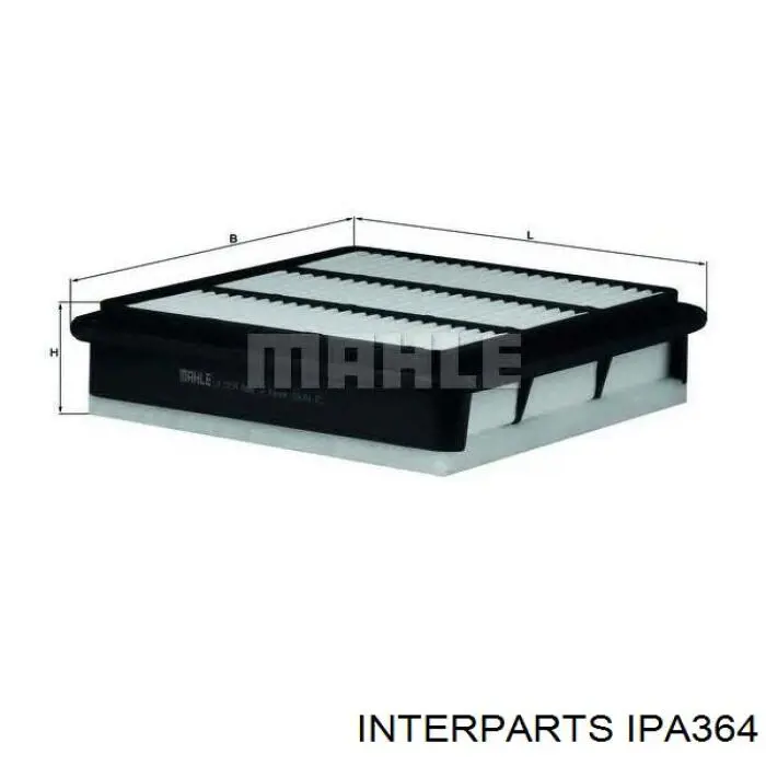IPA364 Interparts Повітряний фільтр двигуна