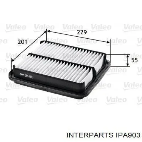 Купити IPA903 Interparts Автомобільний фільтр повітря