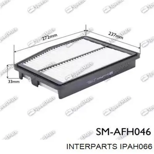 Повітряний фільтр IPAH066 Interparts
