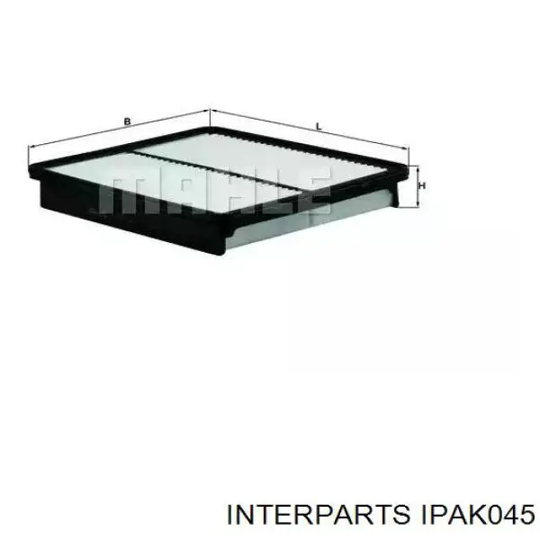 Елемент повітряного фільтра Interparts IPAK045 ціна, від 5.64 USD