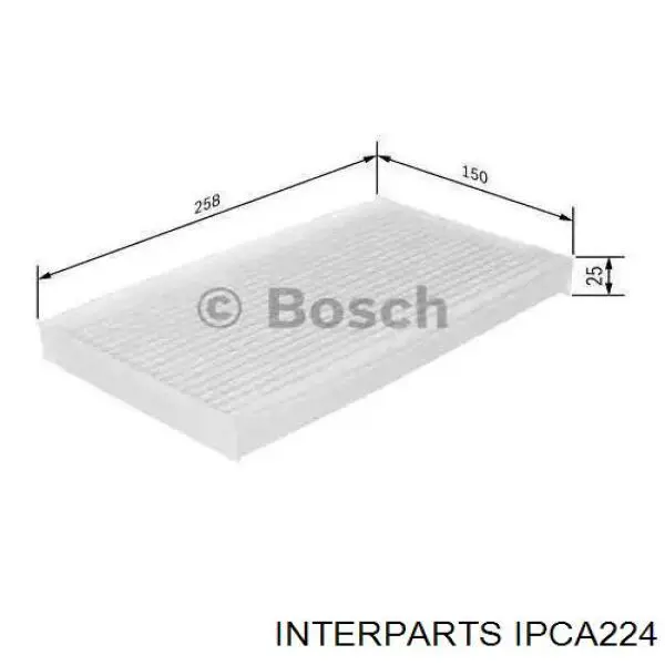 Фільтр повітряний обігрівача Interparts IPCA224 ціна, від 3.61 USD