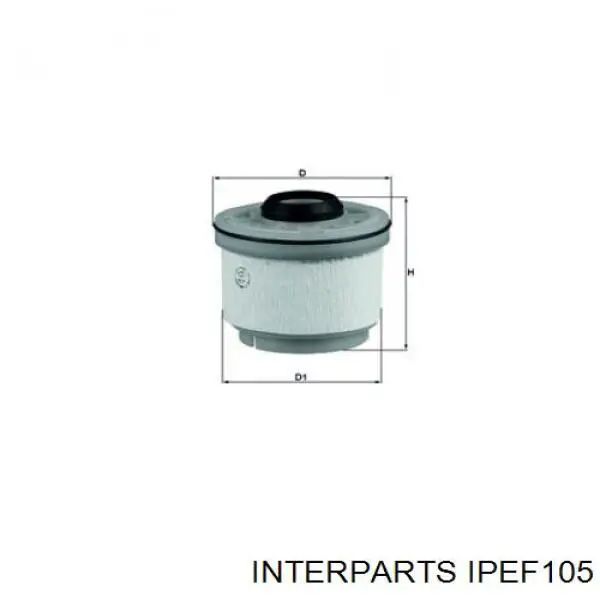 Купити IPEF105 Interparts Фільтр-відстійник палива грубої очистки