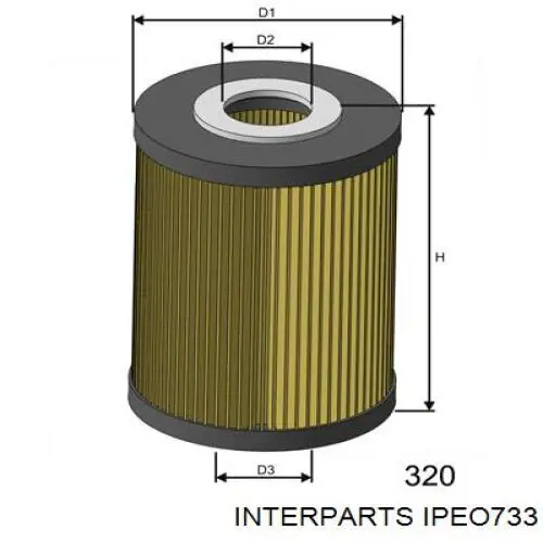 IPEO733 Interparts Фільтр масла