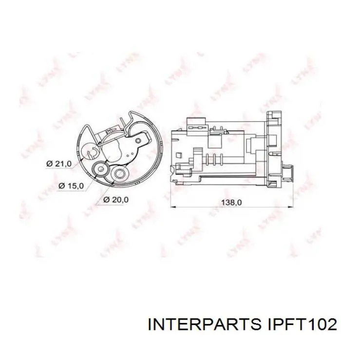 IPFT102 Interparts фільтр паливний