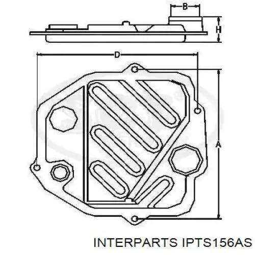 Фільтр коробки автомат Interparts IPTS156AS ціна, від 21.31 USD