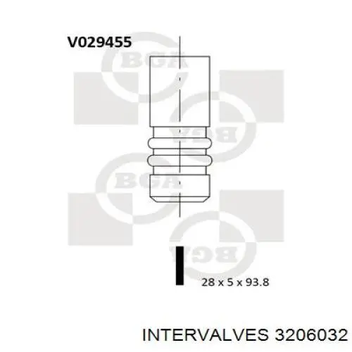 3206032 Intervalves клапан впускний